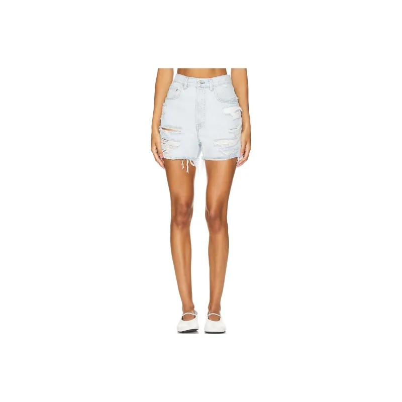 GRLFRND Denim Shorts Women's Light Blue-0