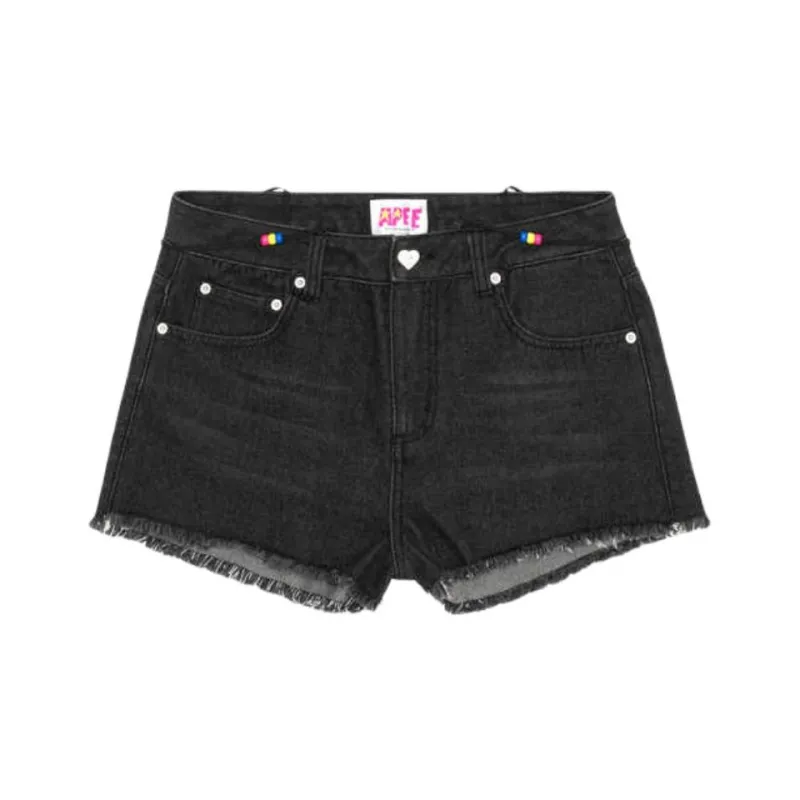 Aape Denim Shorts Women's Black-0