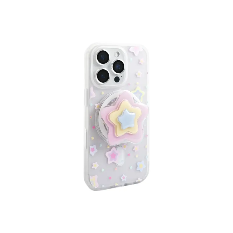 Wei Xin Acrylic Material Frosted Multicolor Stars Phone Cases Compatible With IPhone 16/15 Pro Max/Apple 13/14 Pro/Max-1