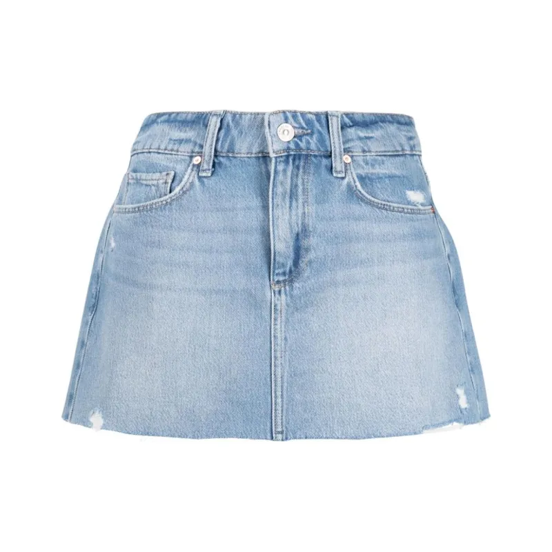 PAIGE Ryder Denim Miniskirt-0