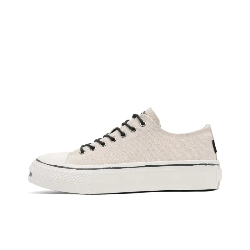 KAISER Canvas Shoes Men Low Top Black/Beige-5