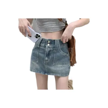 FLIM Denim Short Skirts Women's Blue