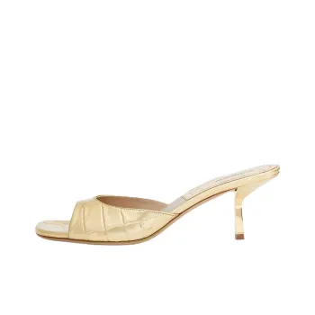 MICHAEL KORS Anita Rubber Sole Slide Slippers Women's Gold