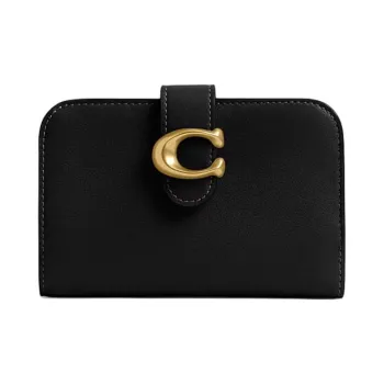COACH Tabby Leather Wallet Mini Women's Black