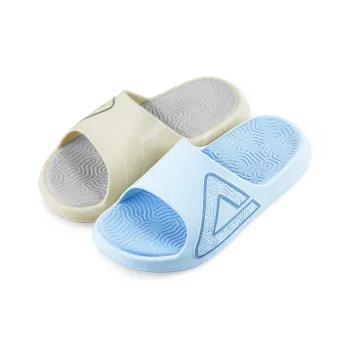 PEAK Tai Ji1.0 Quiet Slip Resistant Abrasion Resistant Slide Slippers Unisex Beige Blue Mismatched