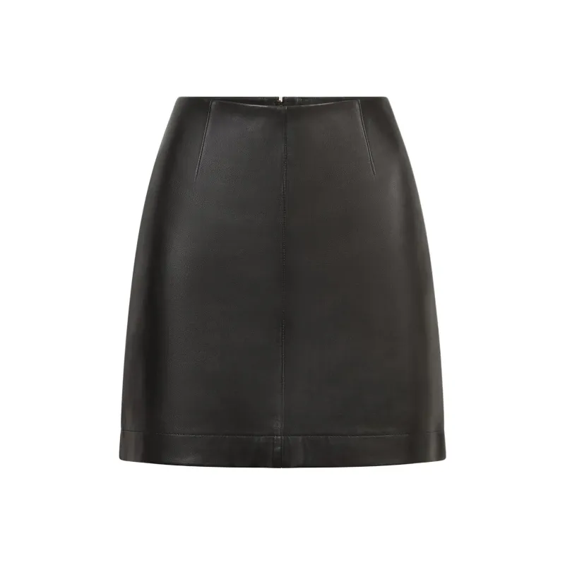 Rouje TILLY SKIRT Leather Short Skirts Women's Black-0
