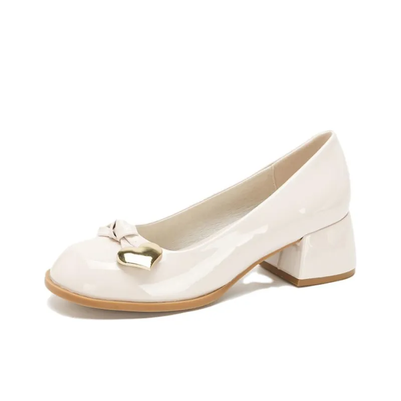 City Camel Chunky Heel High Heels Women's-8