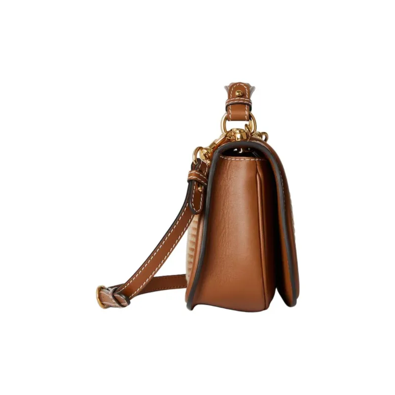 GUCCI Blondie Viscose Handbag Medium Size Women's Brown-3