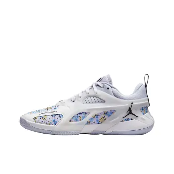 Jordan Heir Collection Anti Slip Wear Resistant Low Top Basketball Shoes Women's White Blue