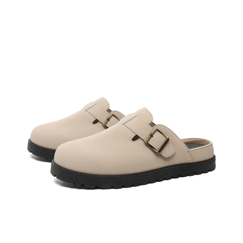 OUGLEMEN Rubber Sole Quiet, Odor Resistant, Slip Resistant Closed Toe Slippers Men's Box Included-6