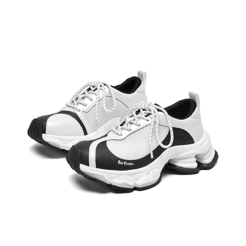 Lee Cooper Slip Resistant, Abrasion Resistant, Breathable, Height Increasing Low Top Chunky Sneakers Women's-5