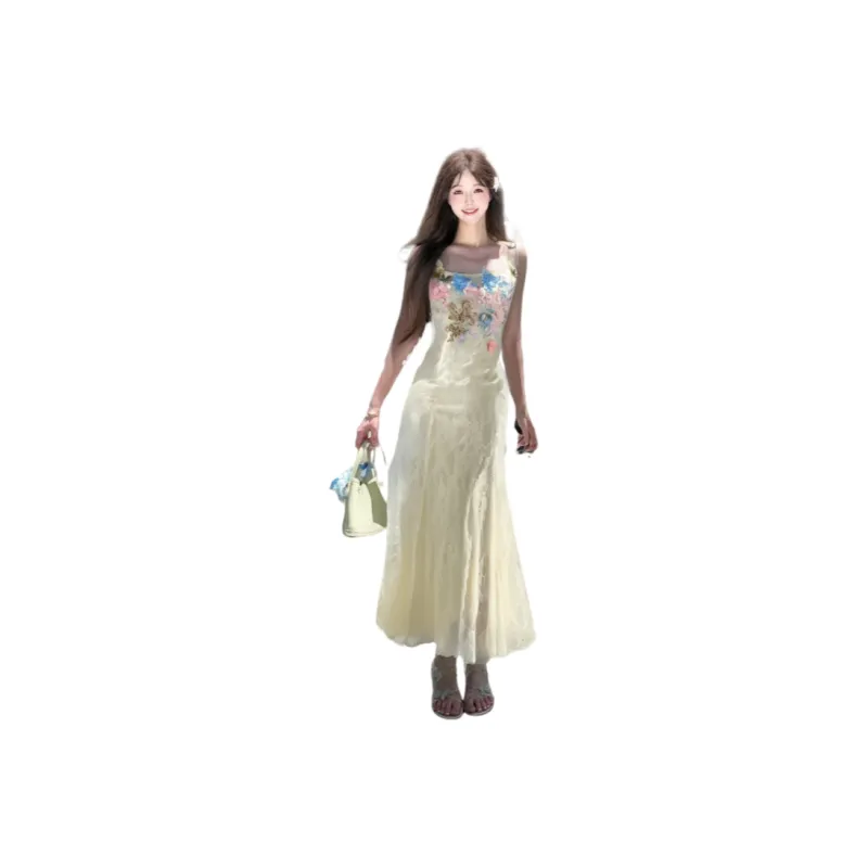 XIANSINIAO Slip Dresses Women's-0