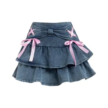 ARIADNAW STUDIO Denim Short Skirts Women's Blue