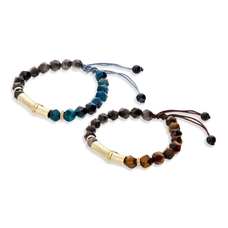 ENFANTIN Tiger's Eye Stone Jade Bracelets Unisex-2