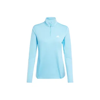 Adidas GymAEROREADY Hyperglam Training Quarter-Zip Track Top Workout Clothing Women's Blue