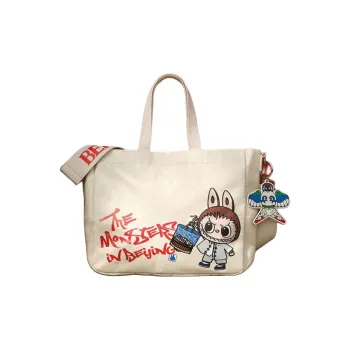 POP MART PE Tote Bag, Shopping Bag, Crossbody Bag, Handbag Women's White
