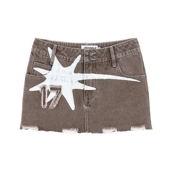 Starwalk Soldier Denim Short Skirts Women's Umber