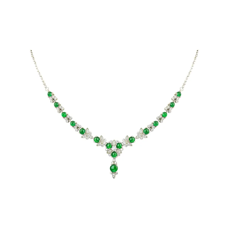 CUIYURIJI Ice Glutinous Jadeite Necklaces Women's-0
