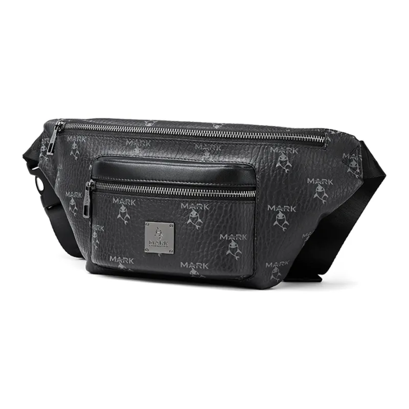 FAIRWHALE PVC Sling Bag, Fanny Pack Unisex Black-1