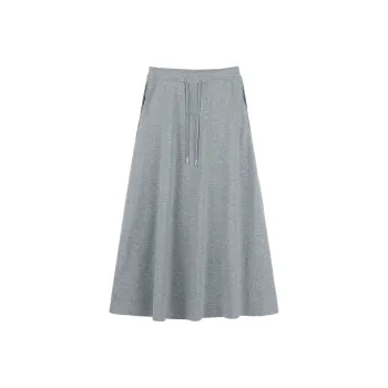BEETLE TOWN Midi Skirt Women's Heather Gray