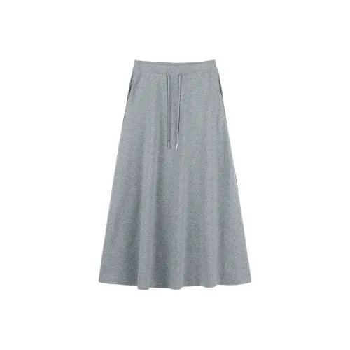 BEETLE TOWN Midi Skirt Women's Heather Gray
