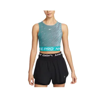 Nike Dri Fit Dri FIT Pro Sport Vests Women's Cactus Green/Smoke Blue/White