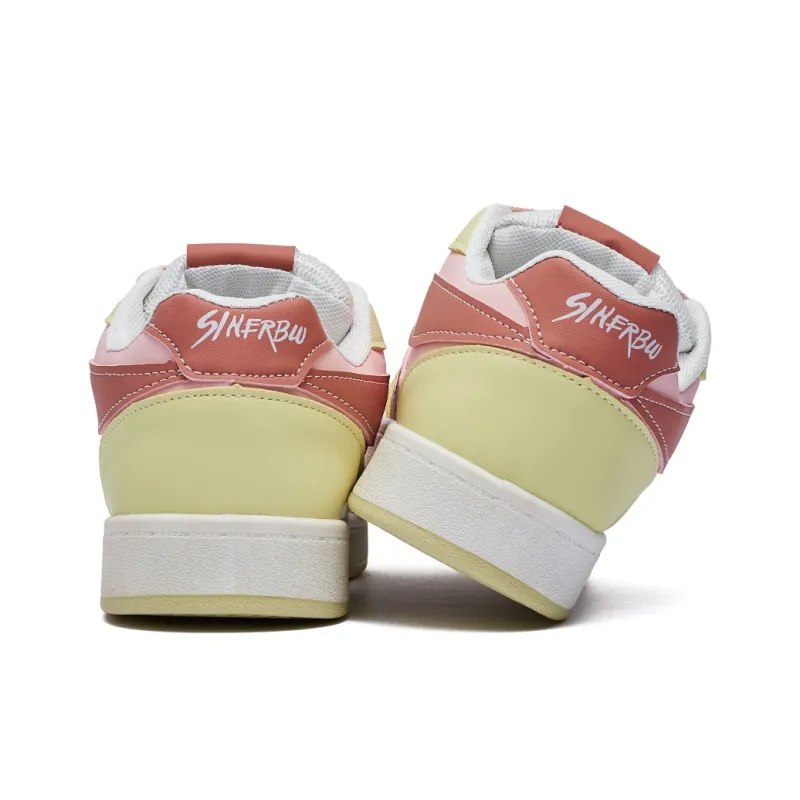 VKOI 1999 Abrasion Resistant, Lightweight, And Breathable Low Top Skateboard Shoes Women's Strawberry Pink-3