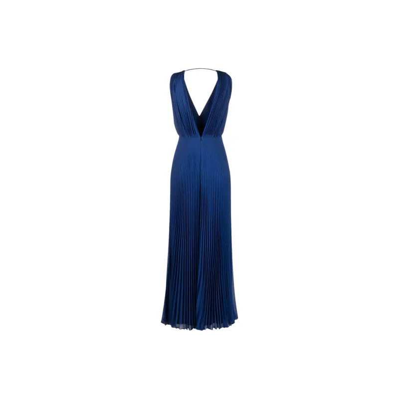 MaxMara V Neck Pleated Dress-1