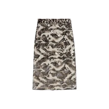 Bebe Casual Long Skirt Women's Black Gold