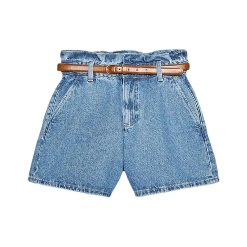 ZARA Denim Shorts Women's Medium Blue-0