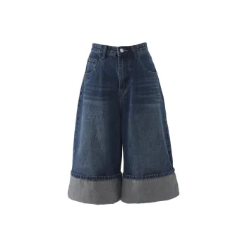 Wen Shan Denim Shorts Women's Blue