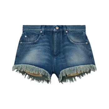 LOEWE Paula's Ibiza SS25 Denim Shorts Women's Blue