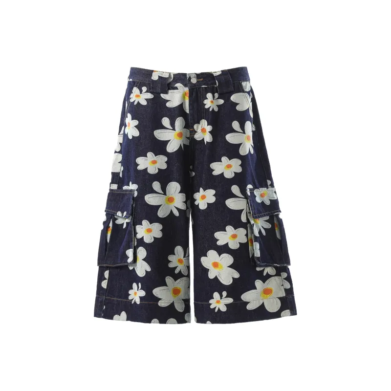 VINMUK Denim Shorts Unisex Blue-0