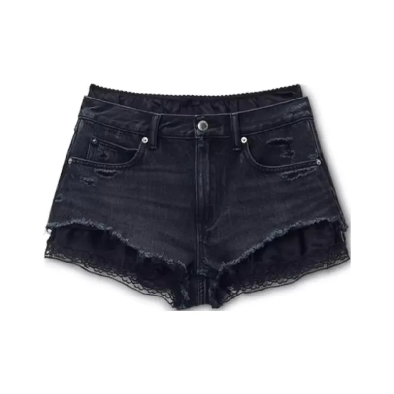 Alexander Wang Pre Styled Denim Shorts-0