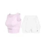 Clothing Set (Light Purple Tank Top+White Shorts)
