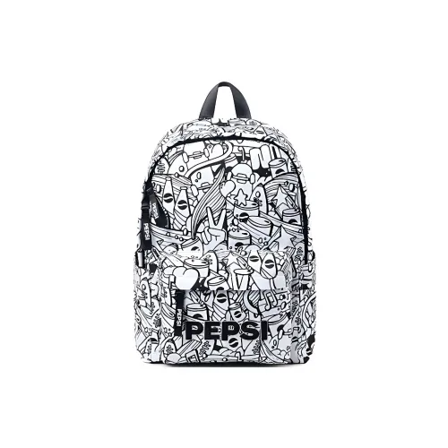 Pepsi Nylon Backpack Regular Unisex White/Black