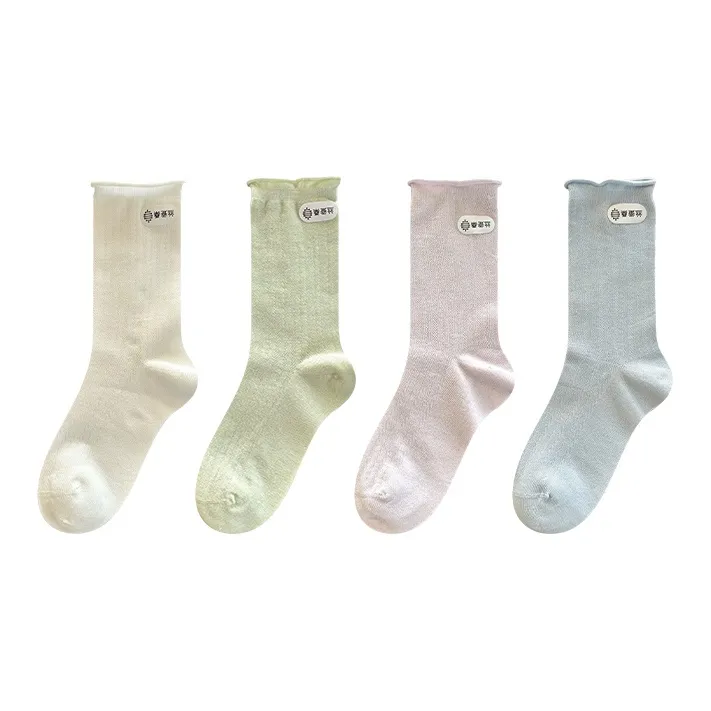 Moremoli Mid Calf Socks Women's 4 Pack-4