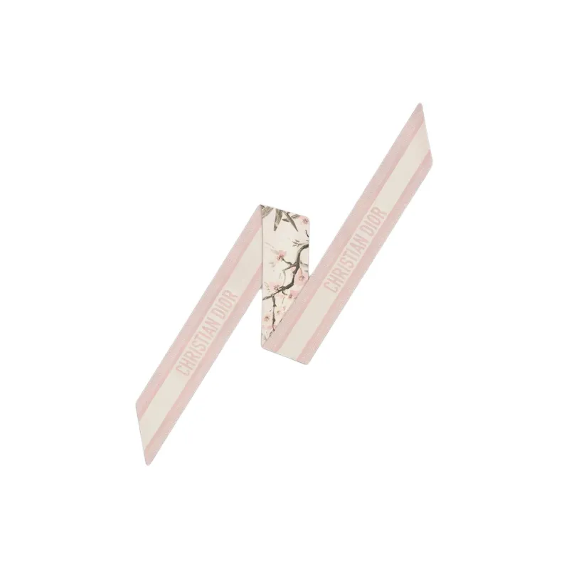 DIOR Silk Twill Silk Scarves Unisex Pink-1