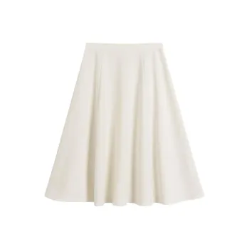 THEORY Casual Long Skirt Women's Ecru