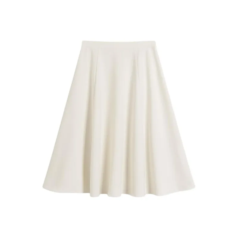 THEORY Casual Long Skirt Women's Ecru-0