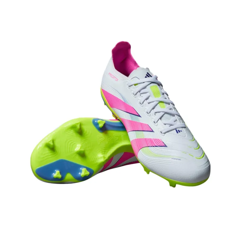 Adidas Predator League FG/MG Cloud White Lucid Pink Lucid Lemon-2