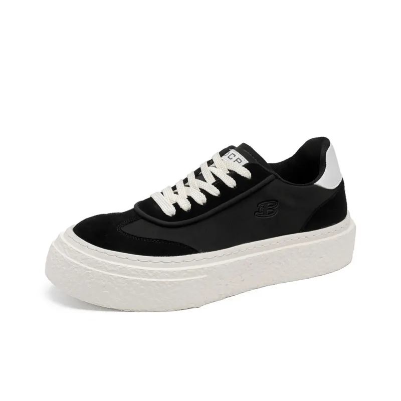 BEN SHERMAN Cushioning Abrasion Resistant Lightweight Low Top Skateboard Shoes Men's Black-1