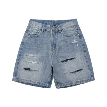 YUZHAOLIN Denim Shorts Unisex Blue