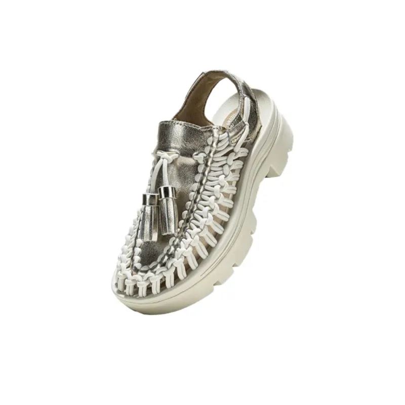 KEEN Anti Slip Wear Resistant River Trekking Shoes Unisex Silver-3