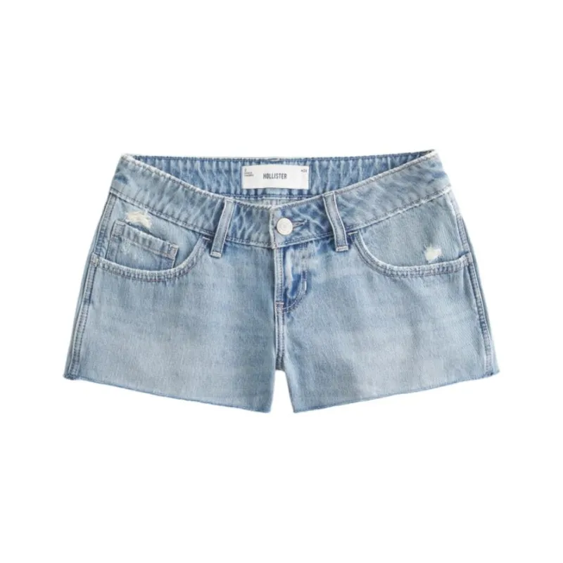 Hollister Denim Shorts Women's Light Blue-0