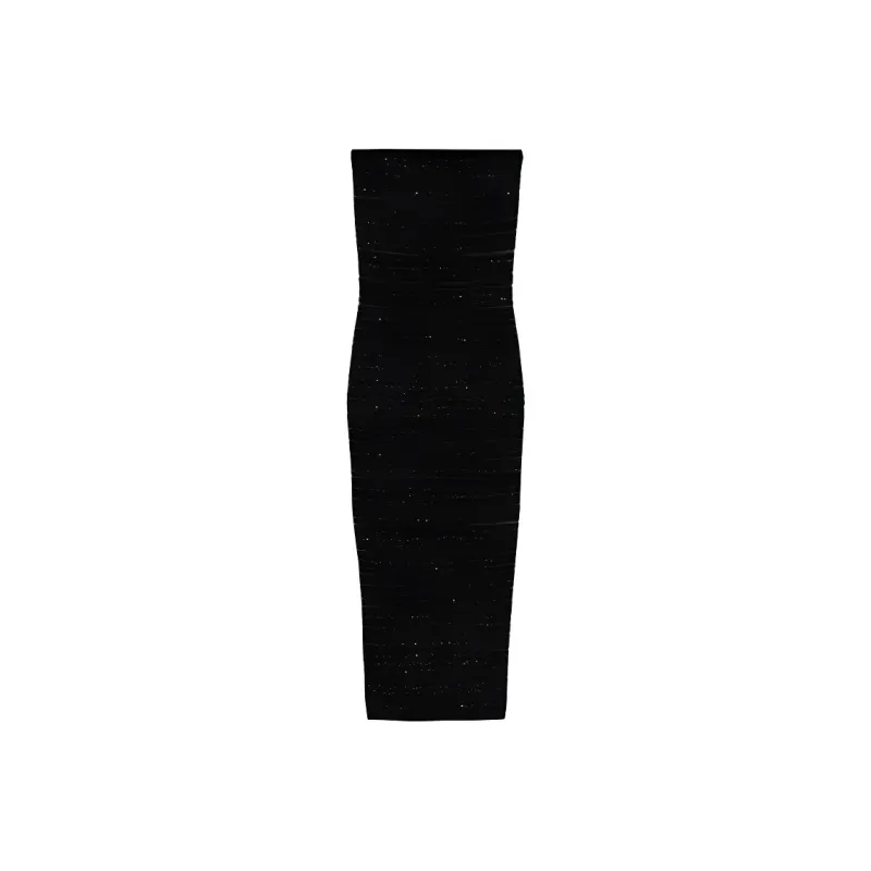 BALMAIN Strapless Knitted Midi Dress-0