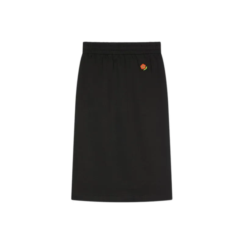 KENZO SS25 Casual Long Skirt Women's Black-0