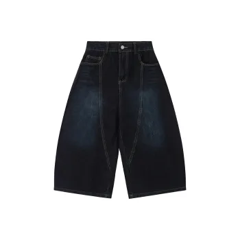 Ctbcaptainbeer Denim Shorts Unisex Blue