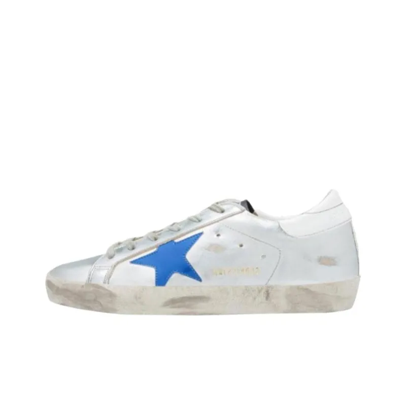 Golden Goose Super Star Low Top Skateboard Shoes Women's Silver-0