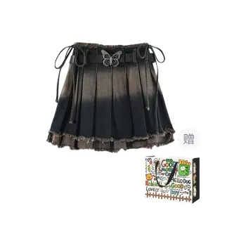 DEDY Denim Short Skirts Women's Black